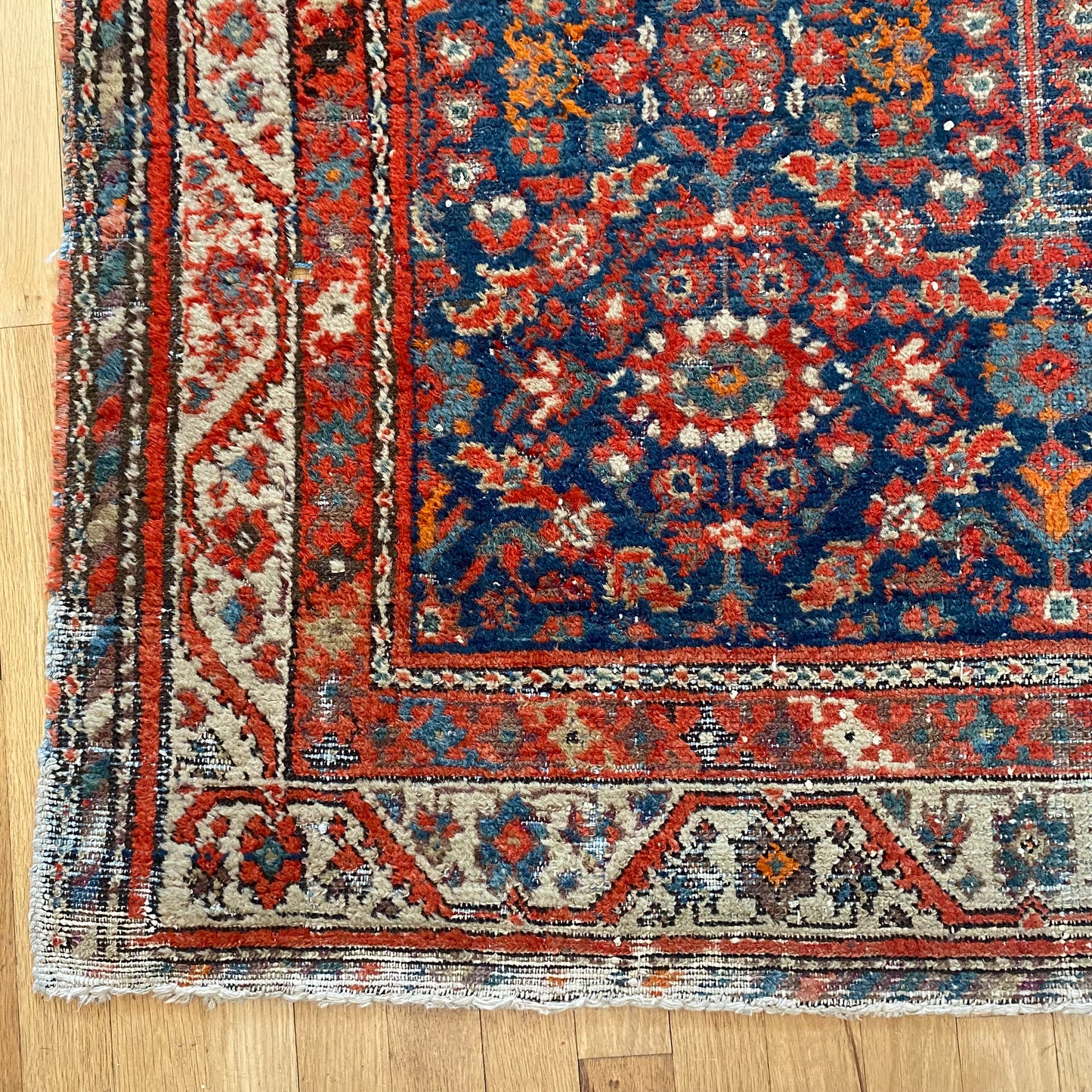 Persian Malayer, 4' 2 x 6' 3 Vintage Blue