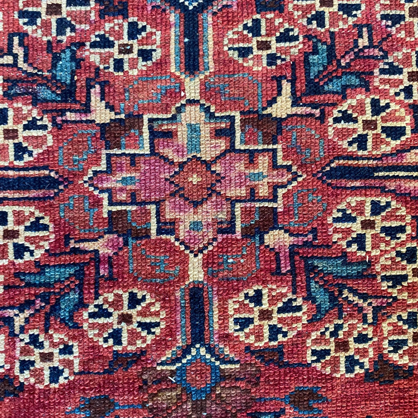 Vintage Rug, 2’ 4 X 4’ 1 Rose Red