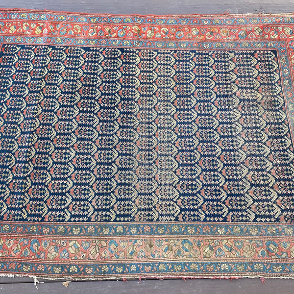 Vintage Rug, 4' 4 x 6' 2 Blue