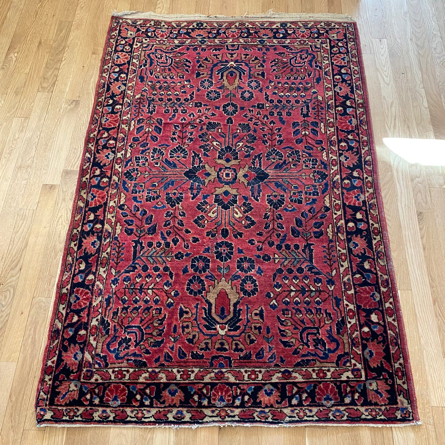 Vintage Rug, 3' 5 x 5' 4 Pink