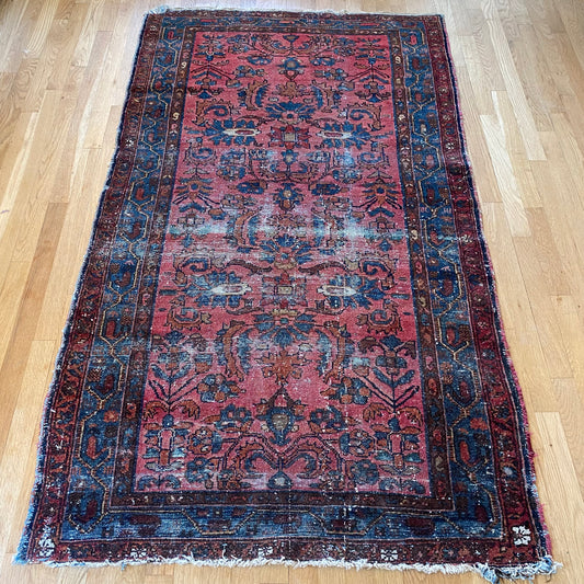 Vintage Rug, 3' 8 x 6' 4 Rose