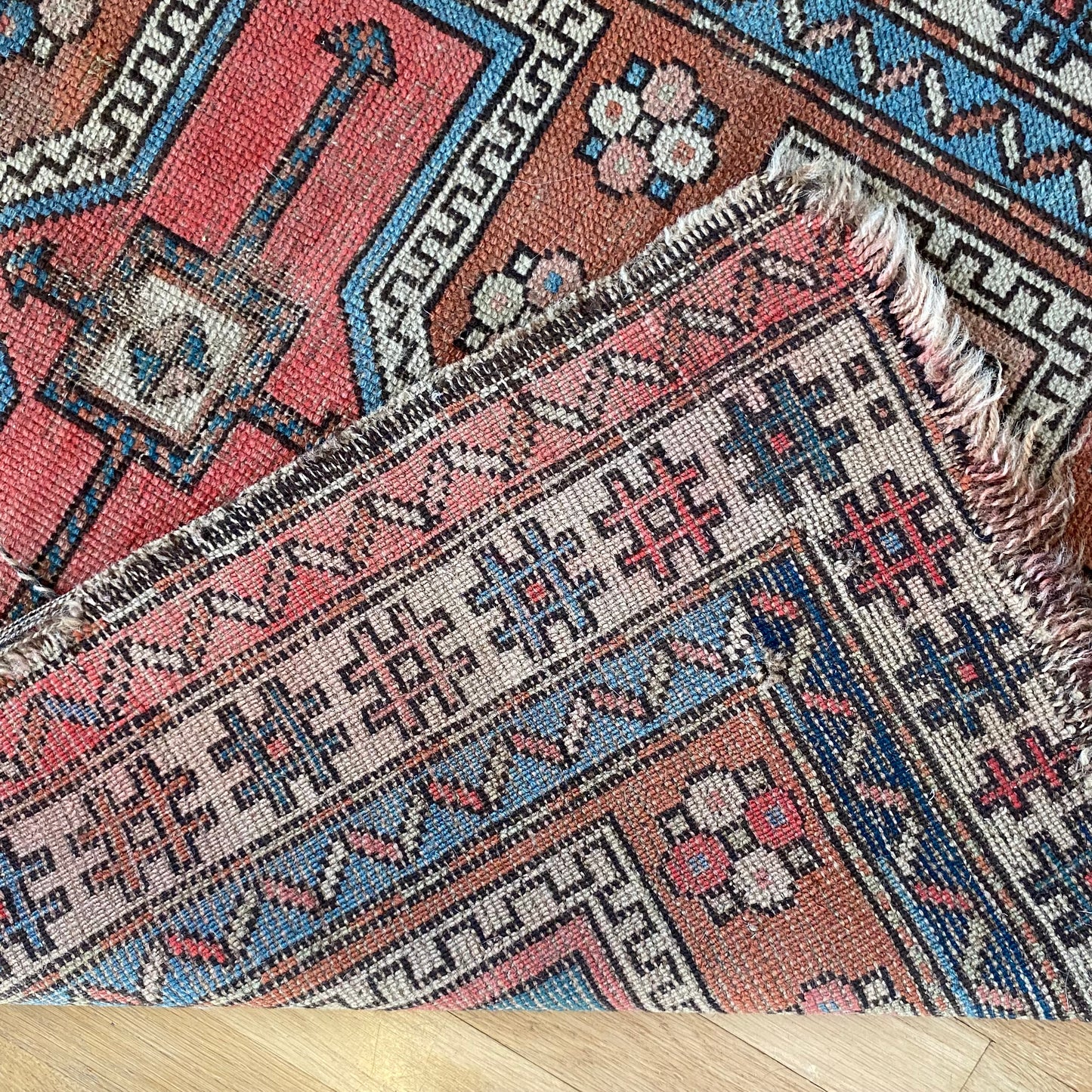 Caucasian Rug, 2' 11 x 3' 10 Antique Brown - Jessie's Oriental Rugs