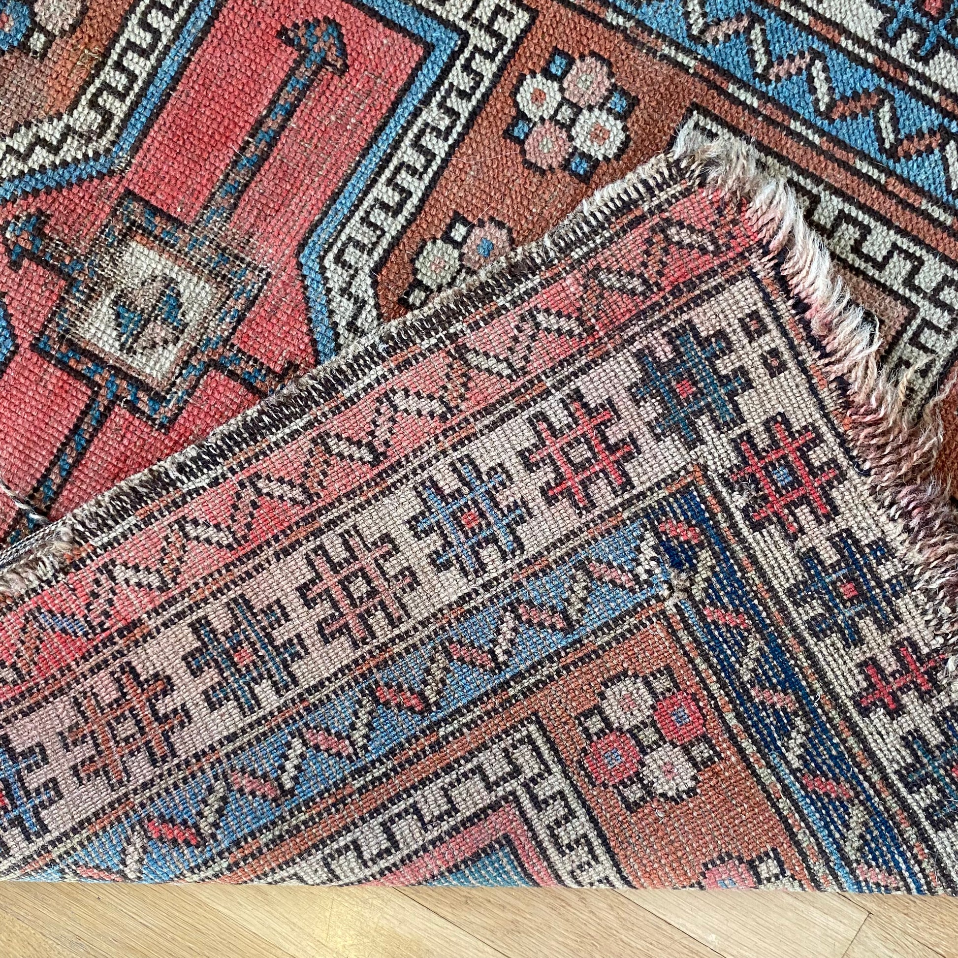 Caucasian Rug, 2' 11 x 3' 10 Antique Brown - Jessie's Oriental Rugs