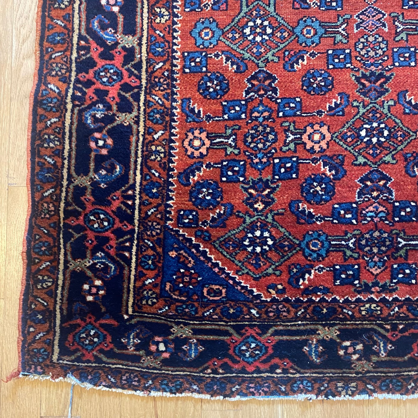 Vintage Rug, 3' 5 x 5' Red
