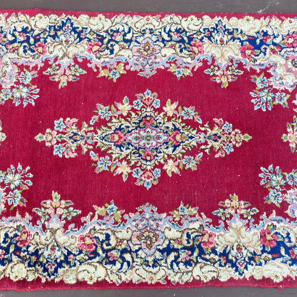 Vintage Rug, 3' 1 x 4' 8 Dark Pink