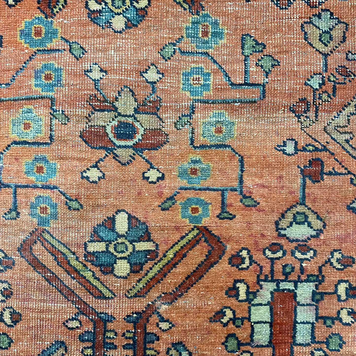 Vintage Rug, 3' 3 x 4' 9 Pink