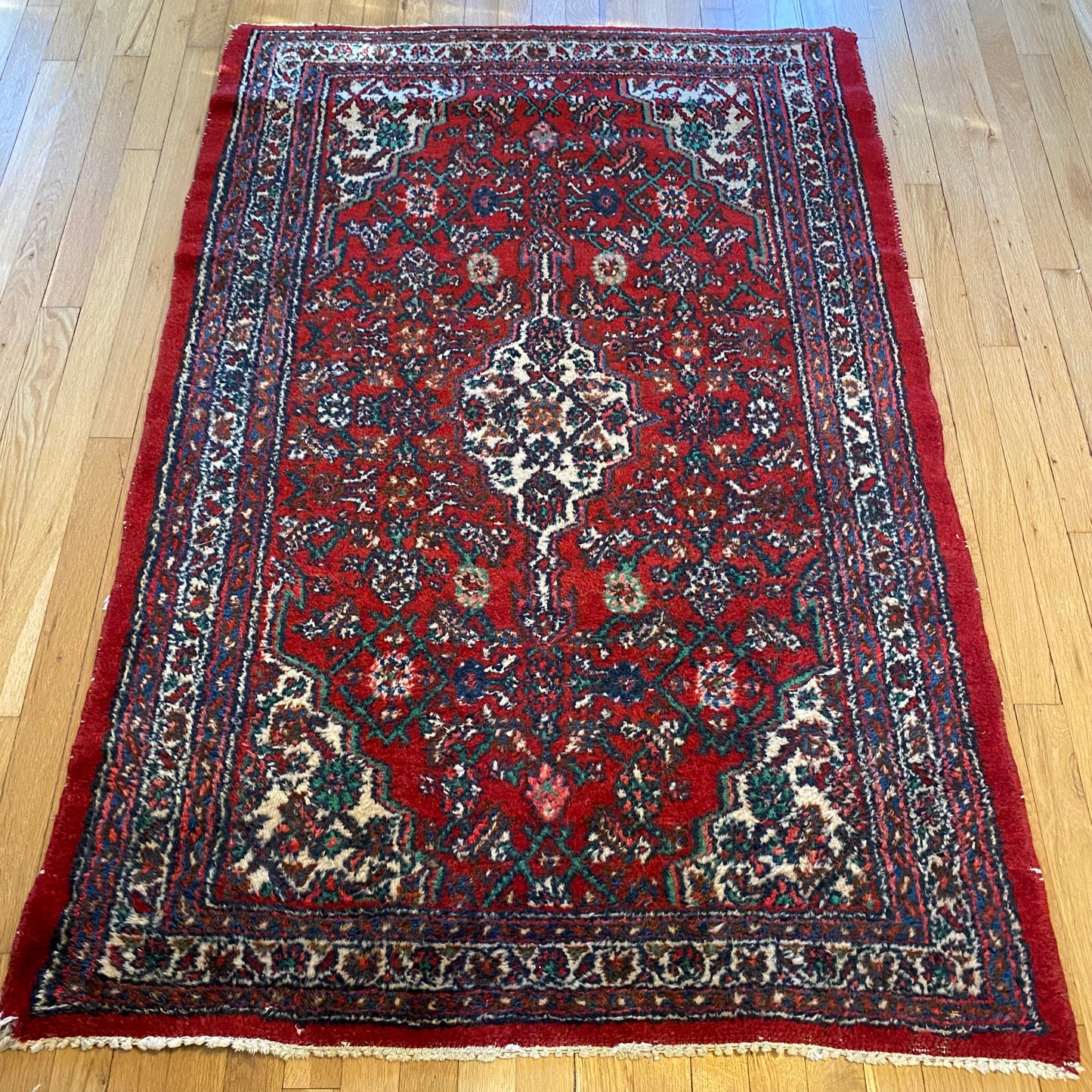 Vintage Rug, 3' 6 x 5' 3 Red