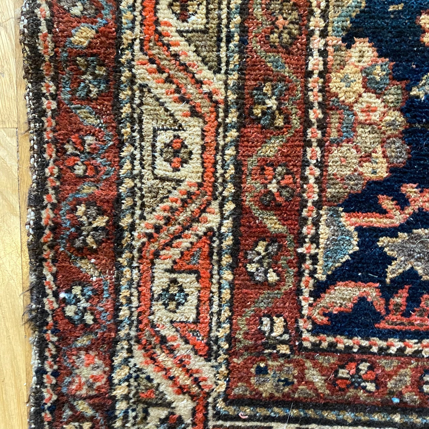 Vintage Rug, 3' x 6' Blue