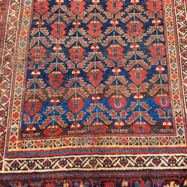 Vintage Rug, 3' 10 x 8' Blue
