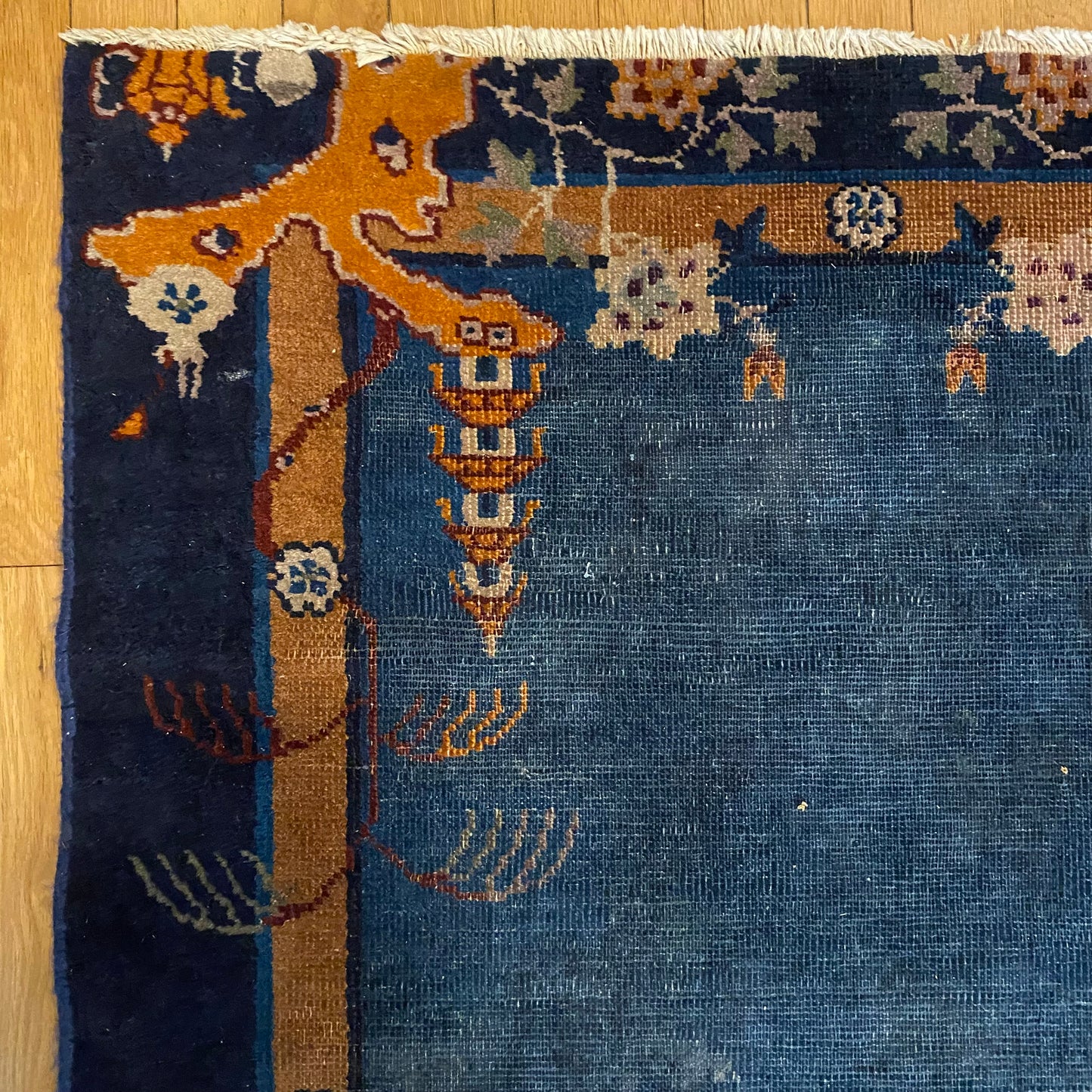 Peking Chinese Rug, 2' 10 x 5' 7 Blue Vintage