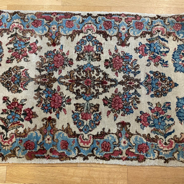 Vintage Rug, 2' x 4' 1 White