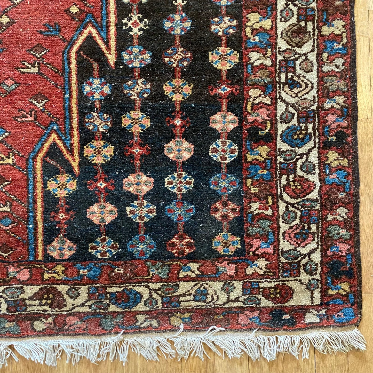 Vintage Rug, 4' 5 x 6' 10 Red Orange