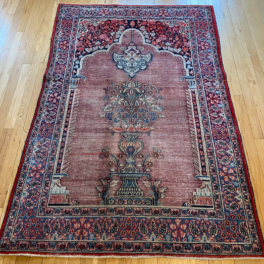 Vintage Rug, 4' 1 x 6' 1 Red