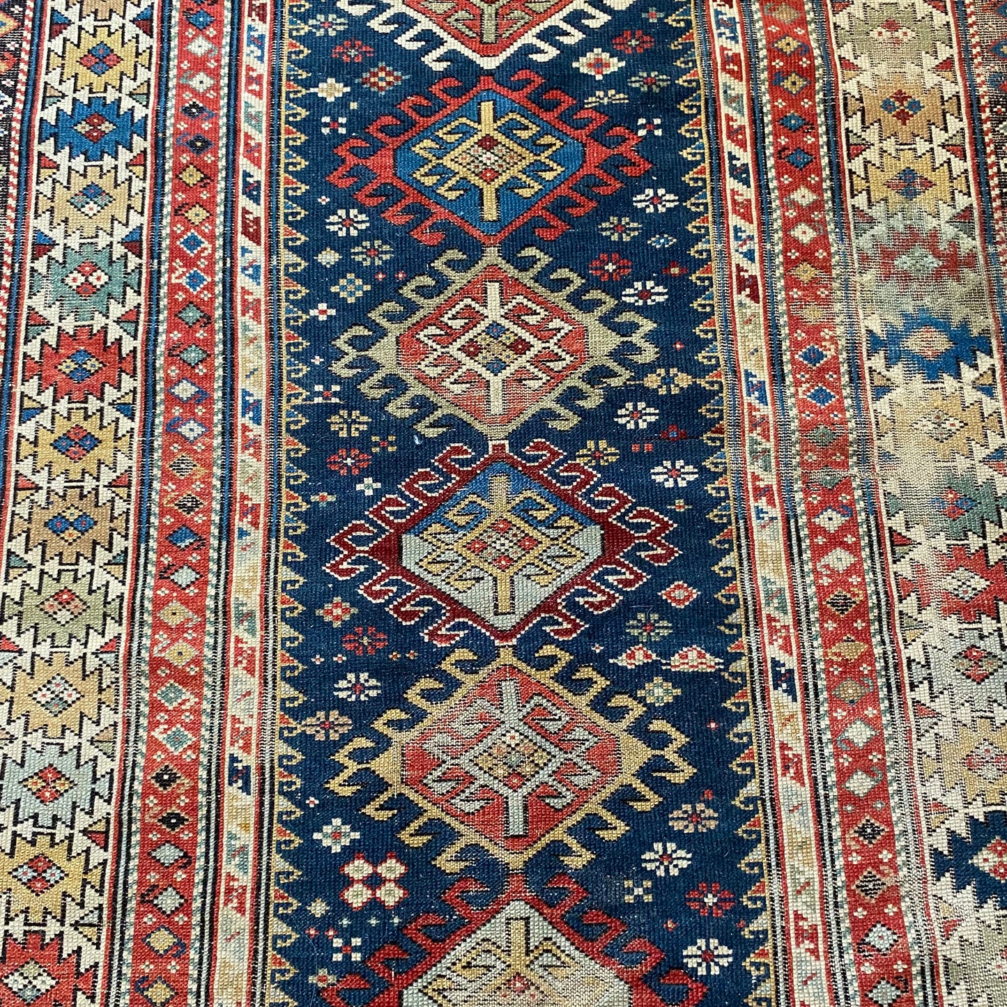 Caucasian Kuba Rug, 3' 5 x 5' Antique Blue
