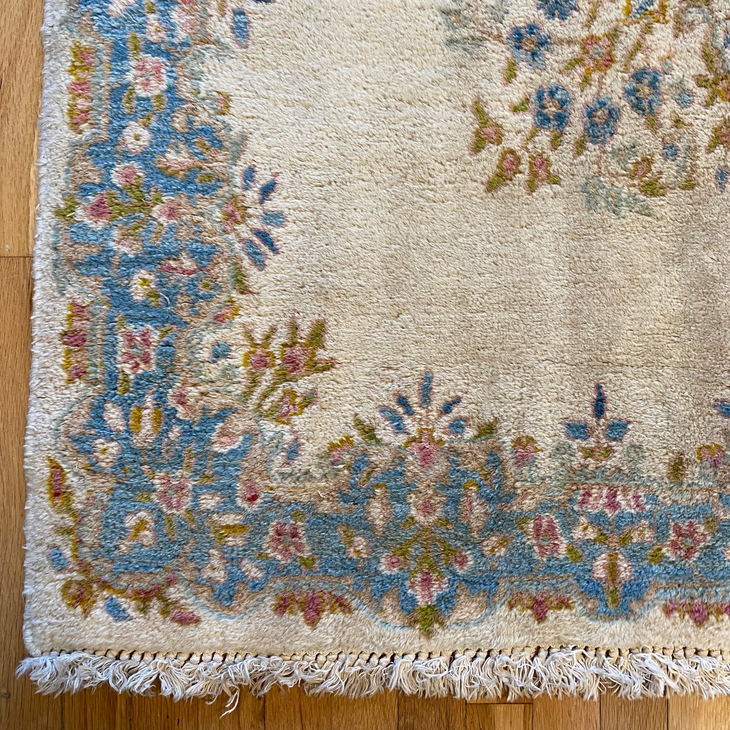 Vintage Rug, 4' x 4' 9 Cream