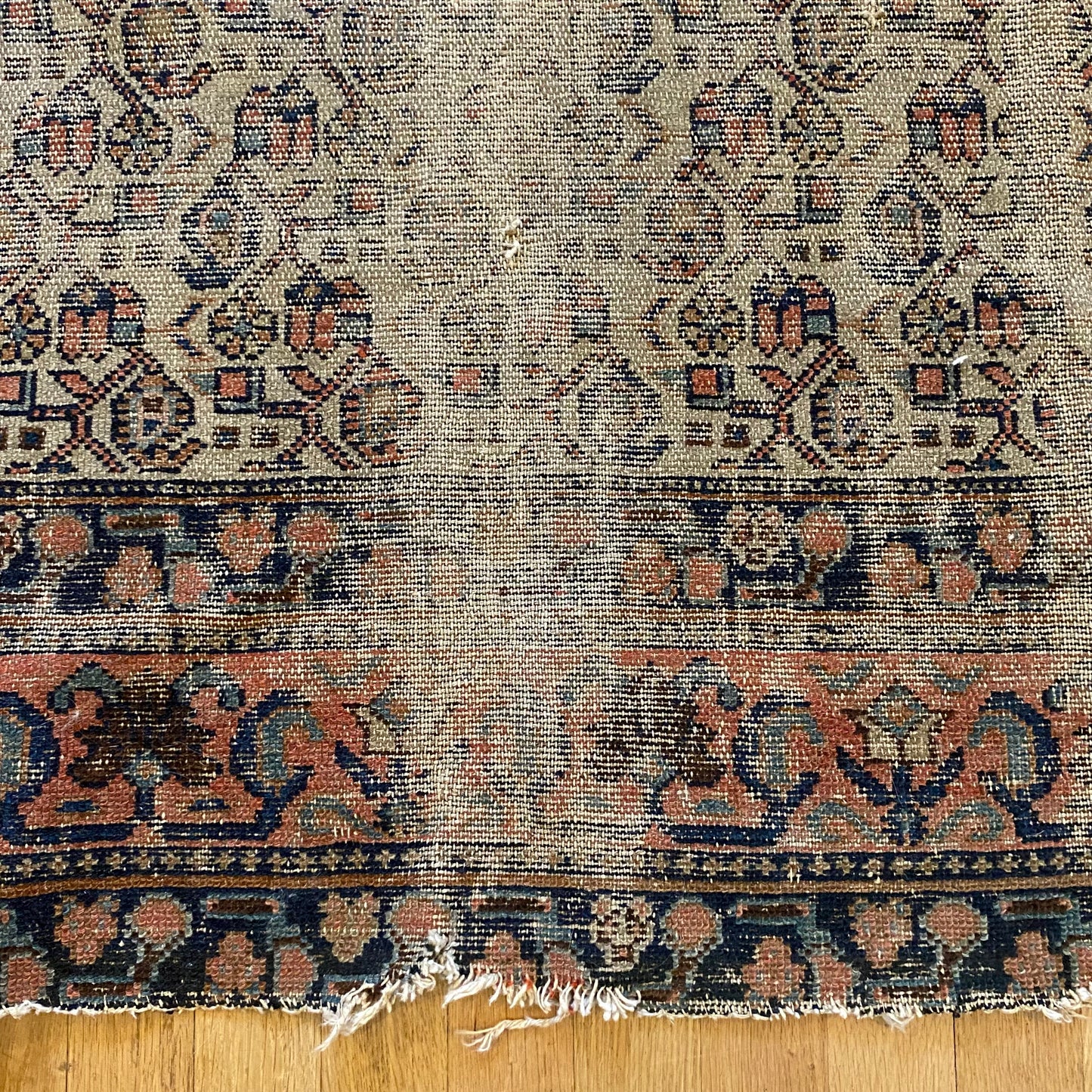 Vintage Rug, 4' 4 x 6' 3 Cream