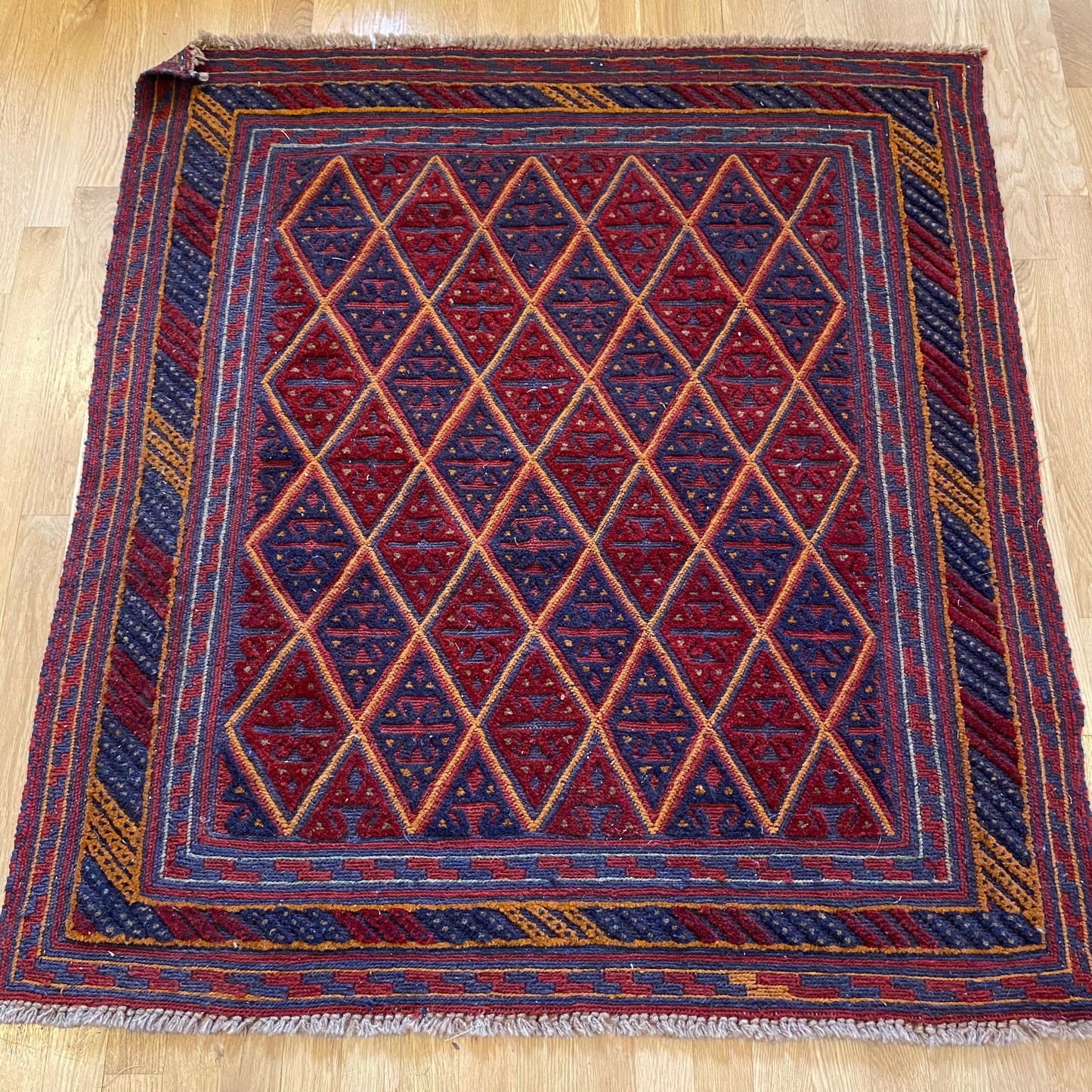 Vintage Rug, 3' 9 x 4' 2 Blue