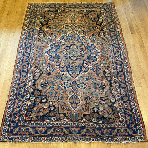 Vintage Rug, 4' 3 x 6' 4 Soft Orange