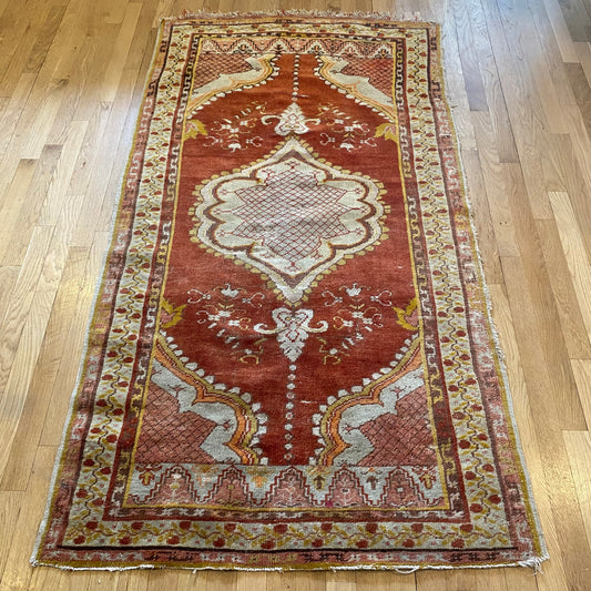 Turkish Rug, 3' 4 x 6' 4 Vintage Red