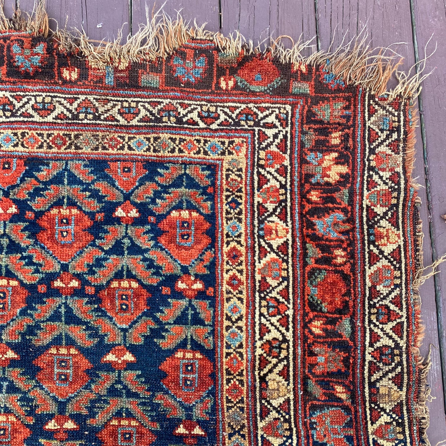 Vintage Rug, 3' 10 x 8' Blue