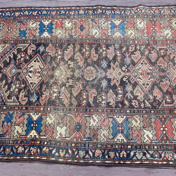 Vintage Rug, 3' 7 x 6' 9 Brown