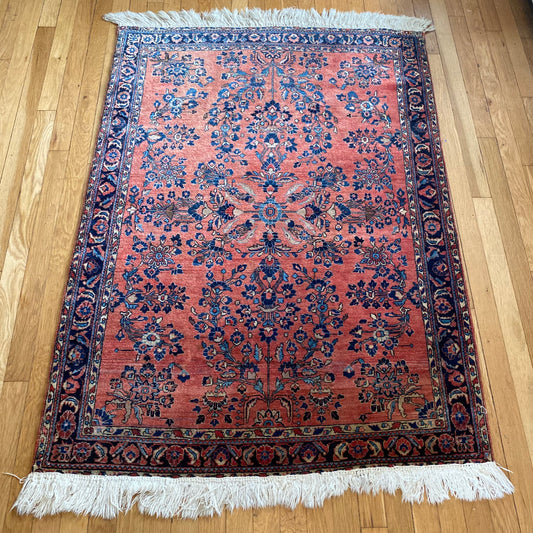 Vintage Rug, 3' 5 x 5' 2 Pink