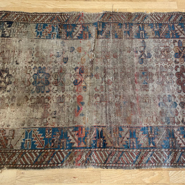 Antique Rug, 3' 2 x 5' 1 Beige