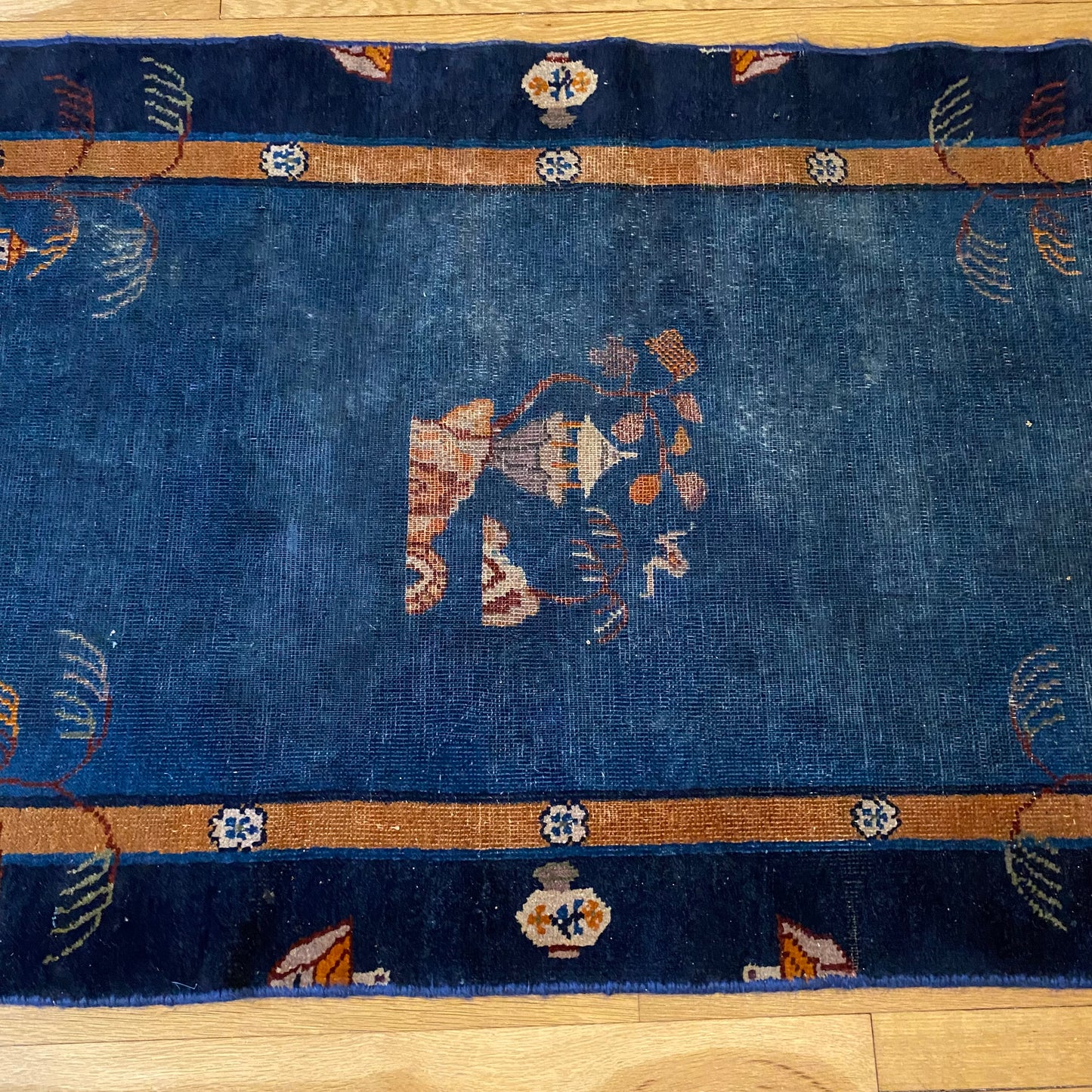 Peking Chinese Rug, 2' 10 x 5' 7 Blue Vintage