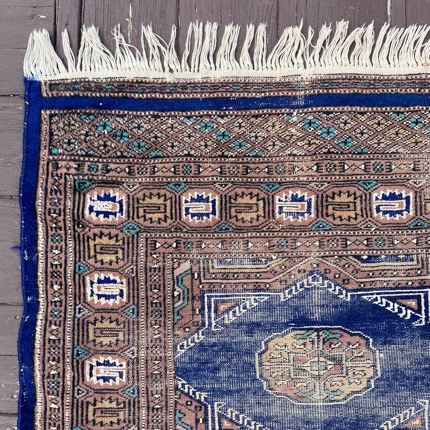 Vintage Rug, 2' 7 x 9' 11 Blue