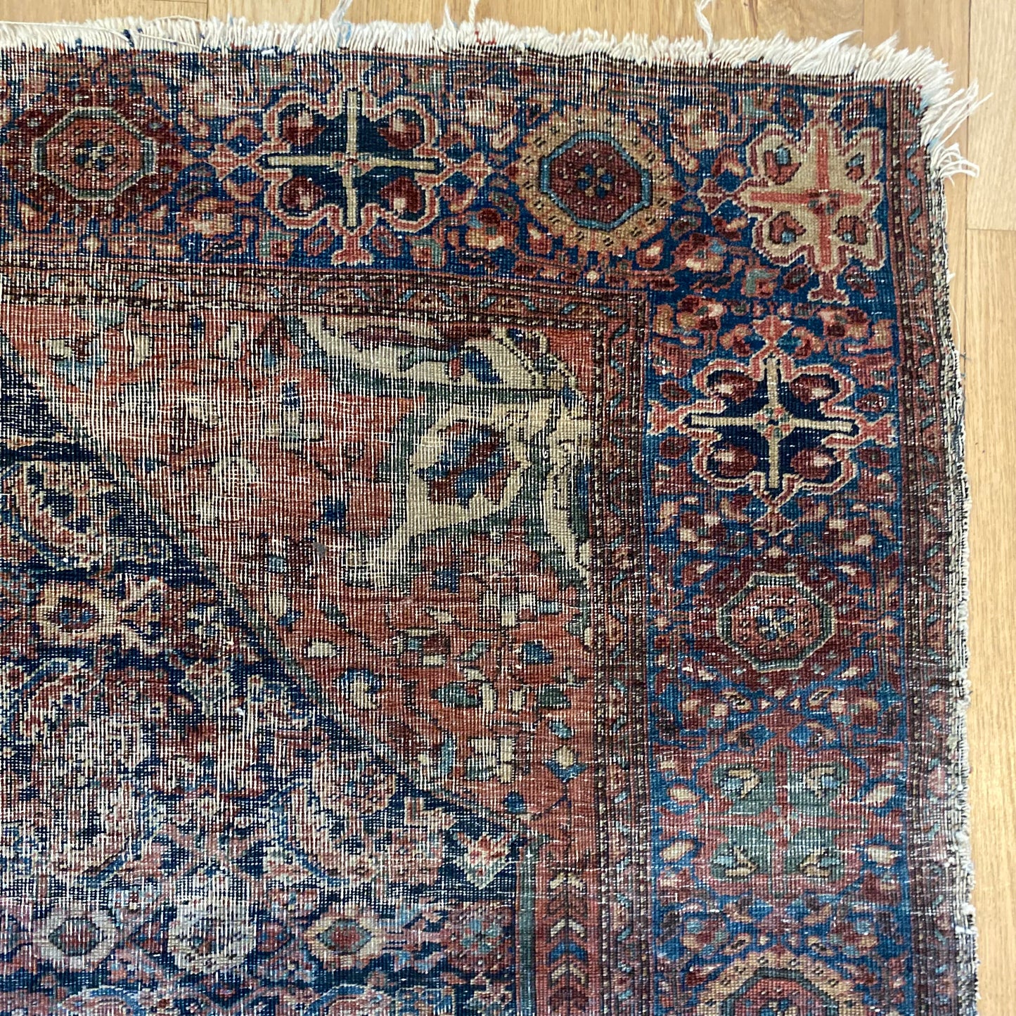Vintage Rug, 3' 5 x 4' 9 Blue