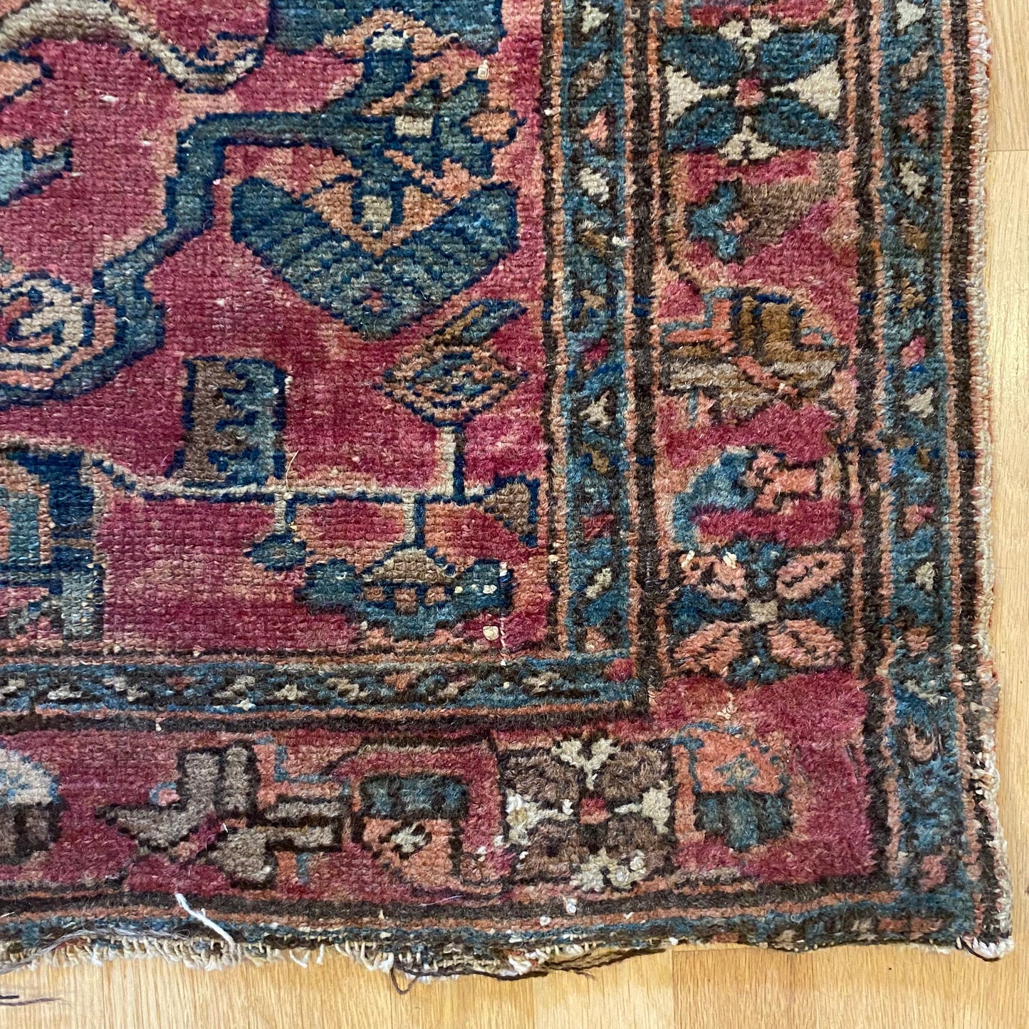 Vintage Rug, 2' 9 x 3' 10 Dark Pink