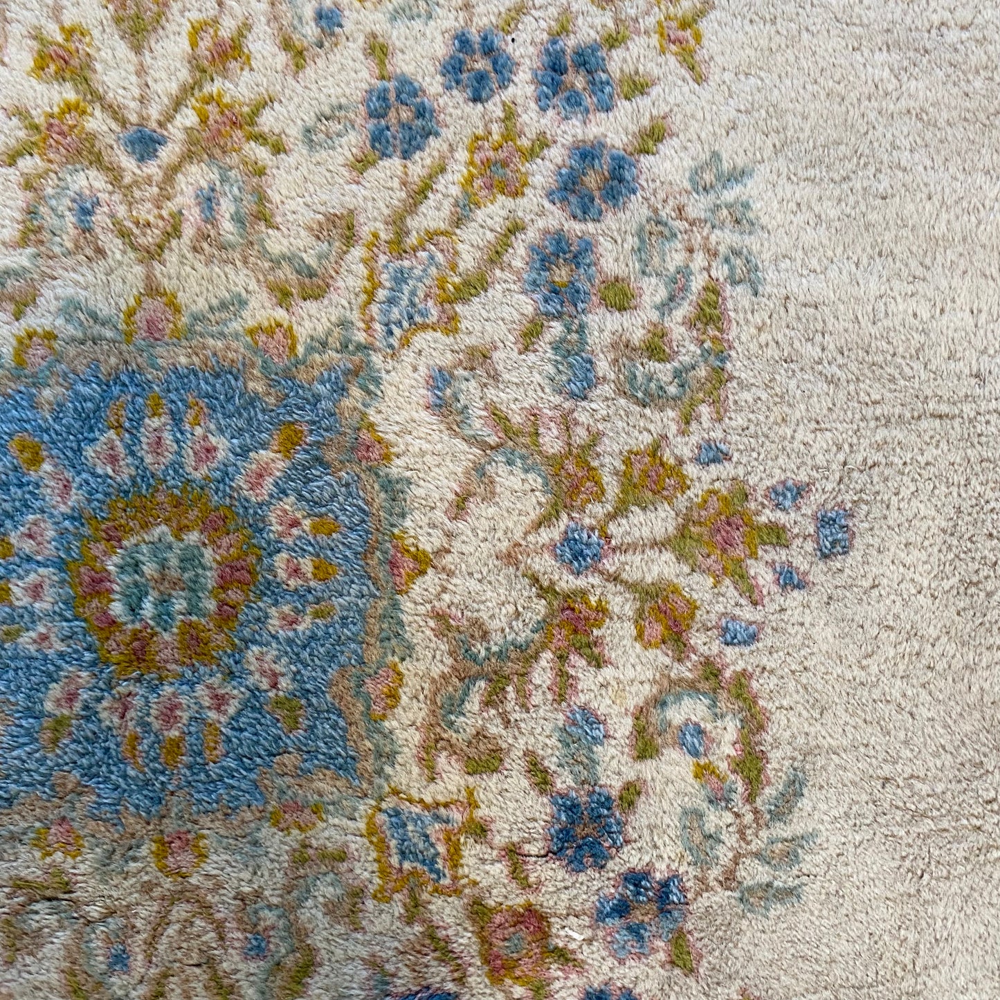 Vintage Rug, 4' x 4' 9 Cream