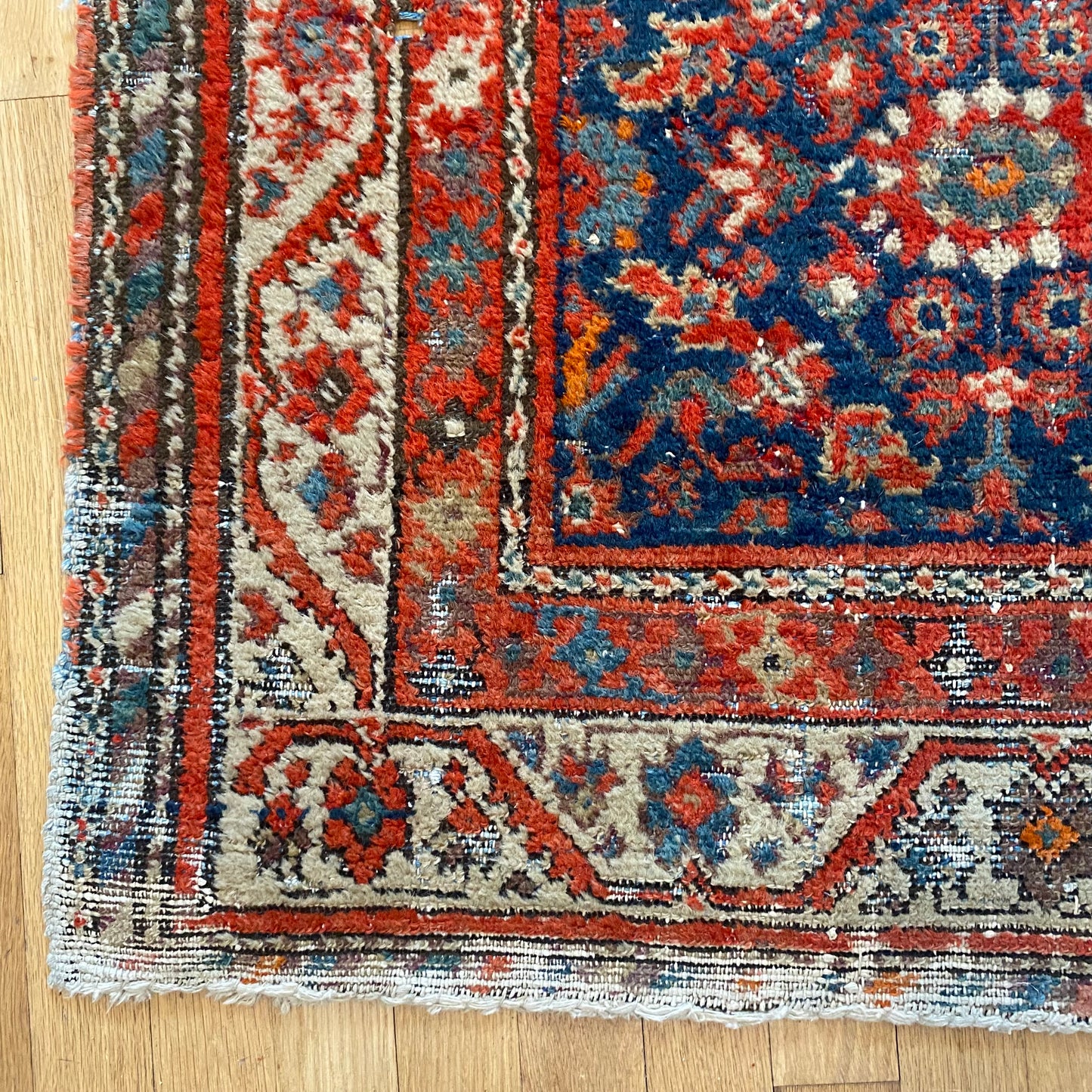 Persian Malayer, 4' 2 x 6' 3 Vintage Blue