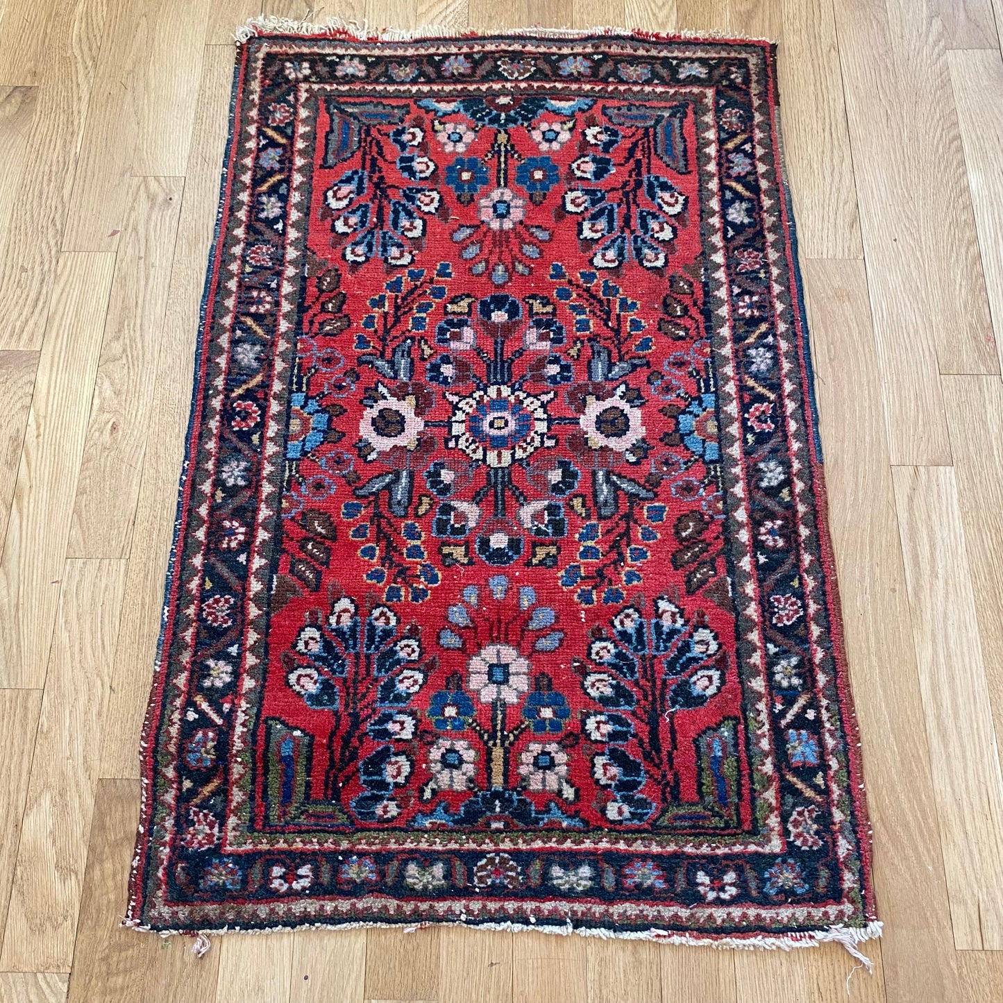 Vintage Rug, 1' 11 x 3' Red