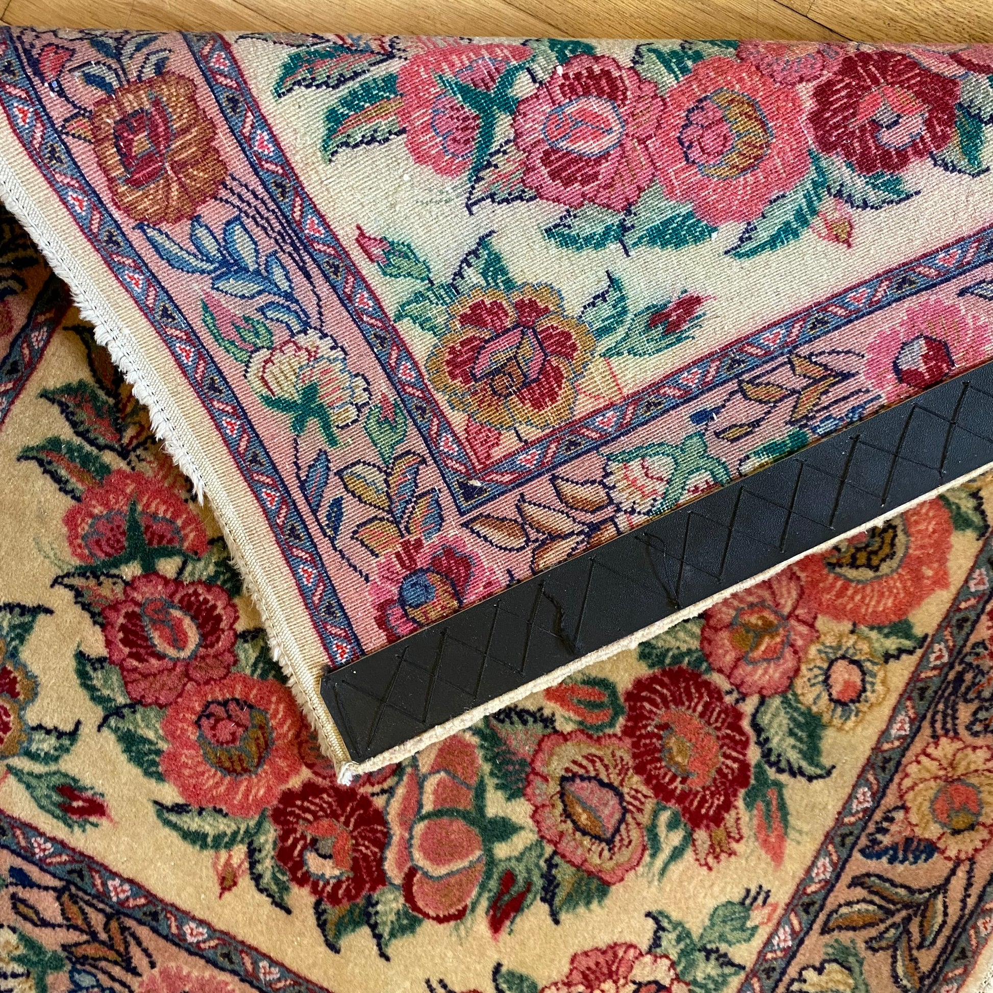 Persian Tabriz Rug, 2' 8 x 2' 2 Vintage Cream - Jessie's Oriental Rugs