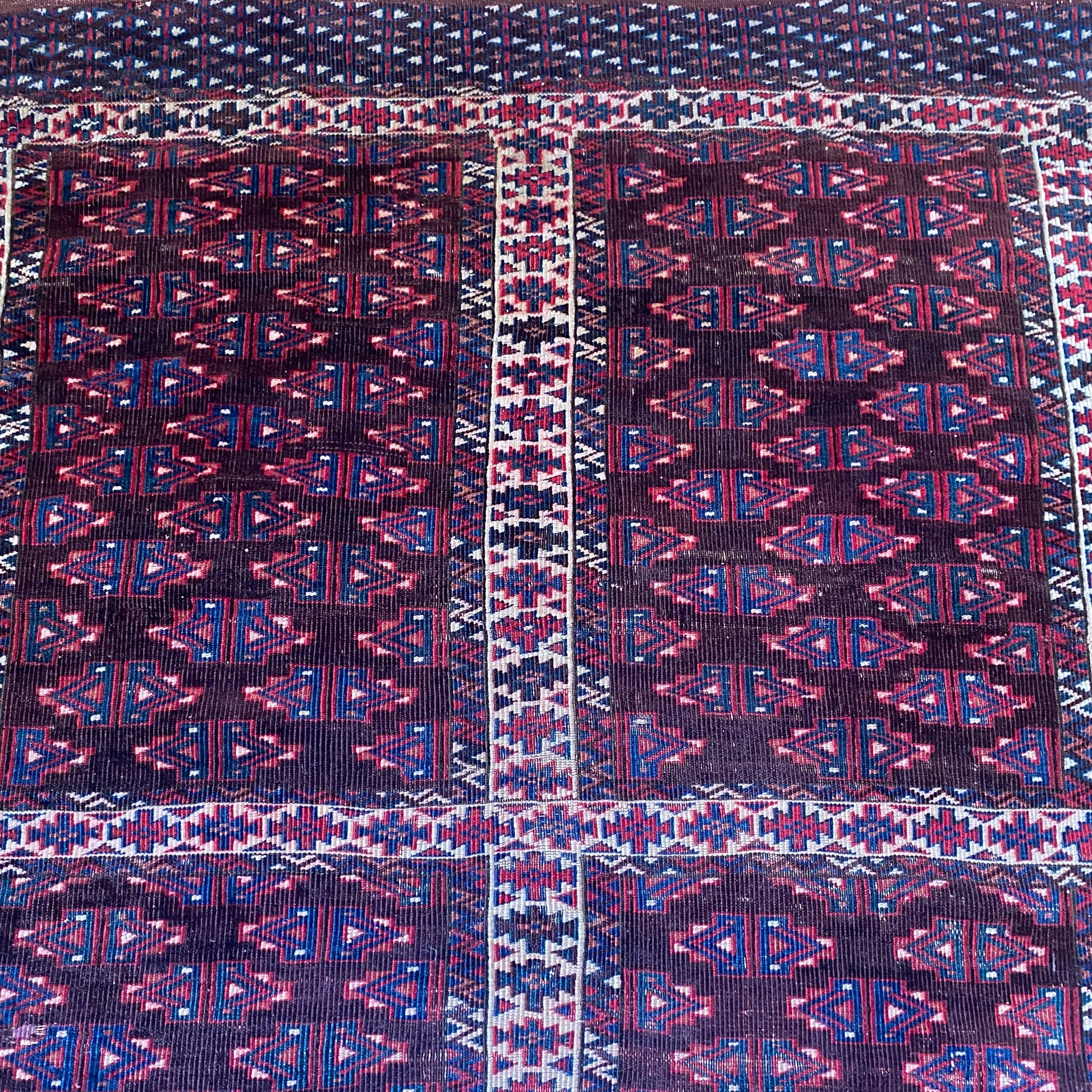 Turkmen Ensi, 3' 11 x 5' 4 Vintage Brown - Jessie's Oriental Rugs