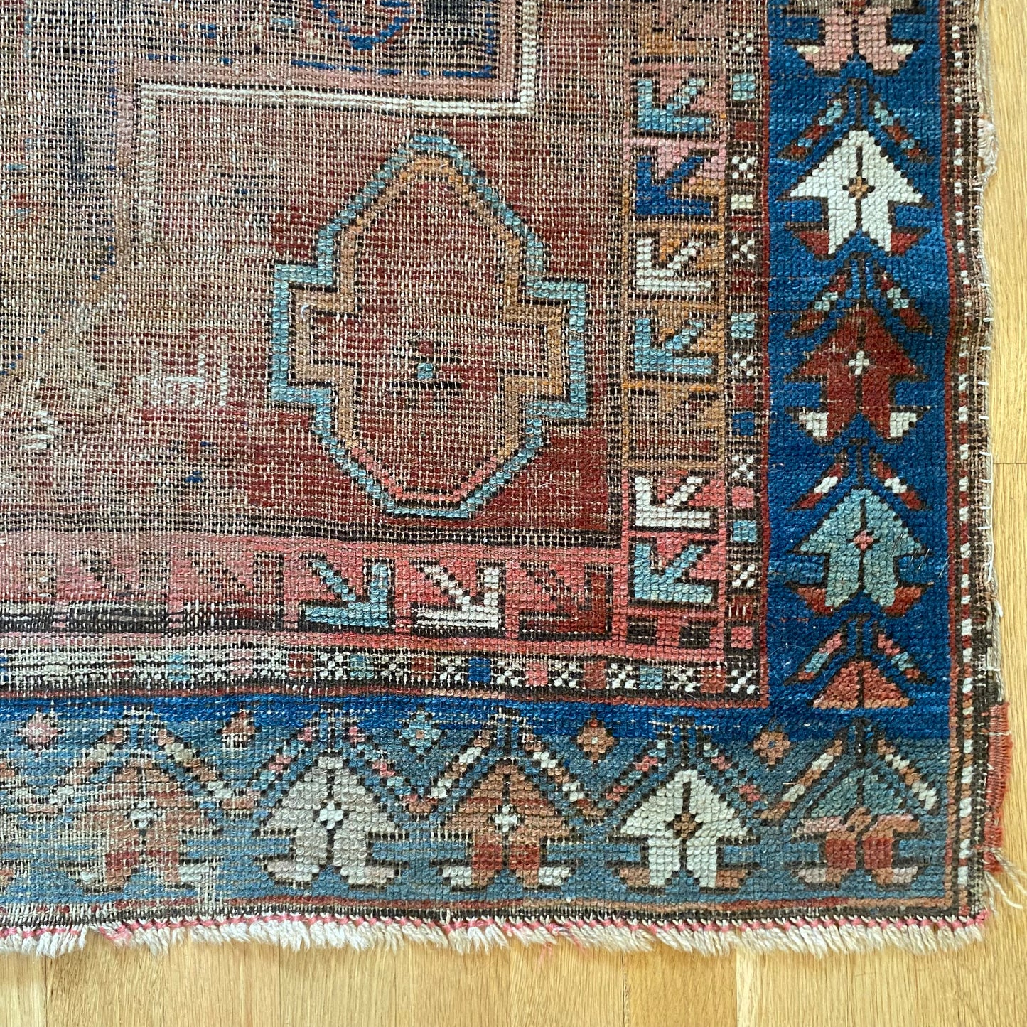 Antique Rug, 3' 6 x 5' 8 Red Brown