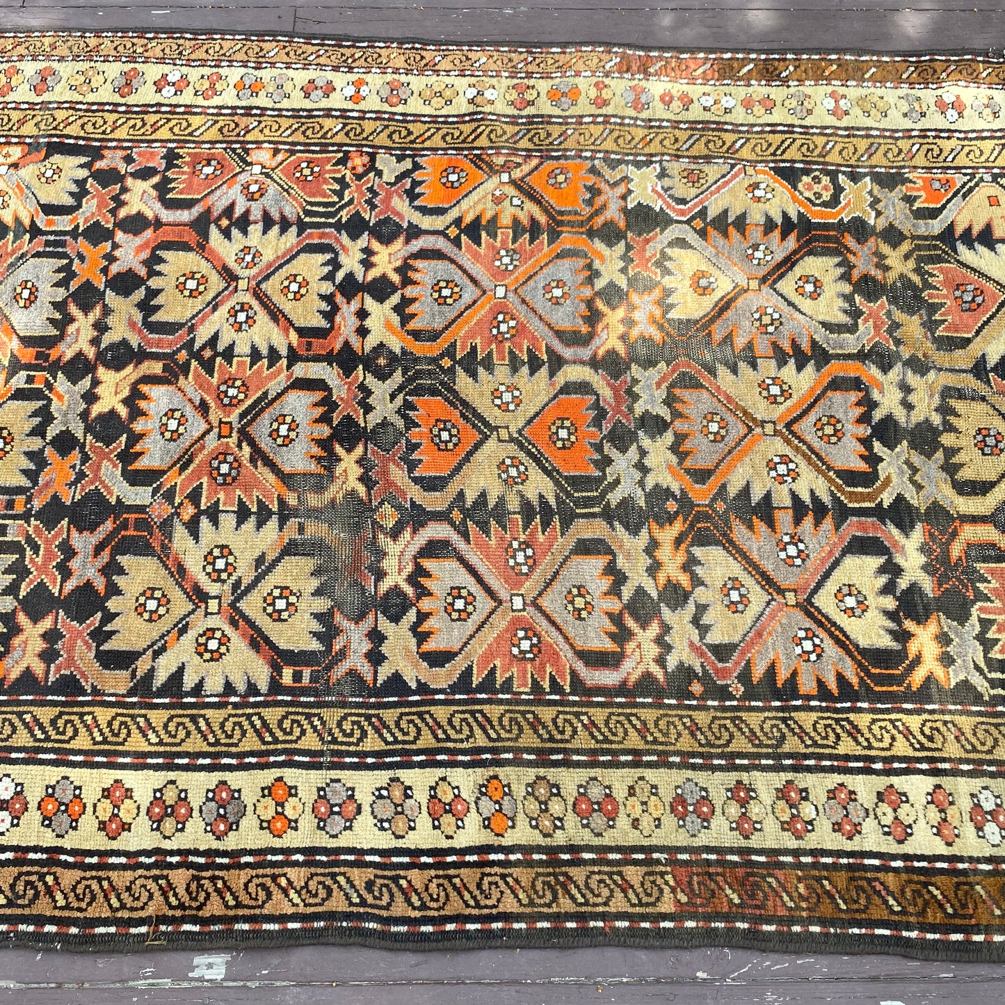 Vintage Rug, 4' 1 x 8' 8 Brown