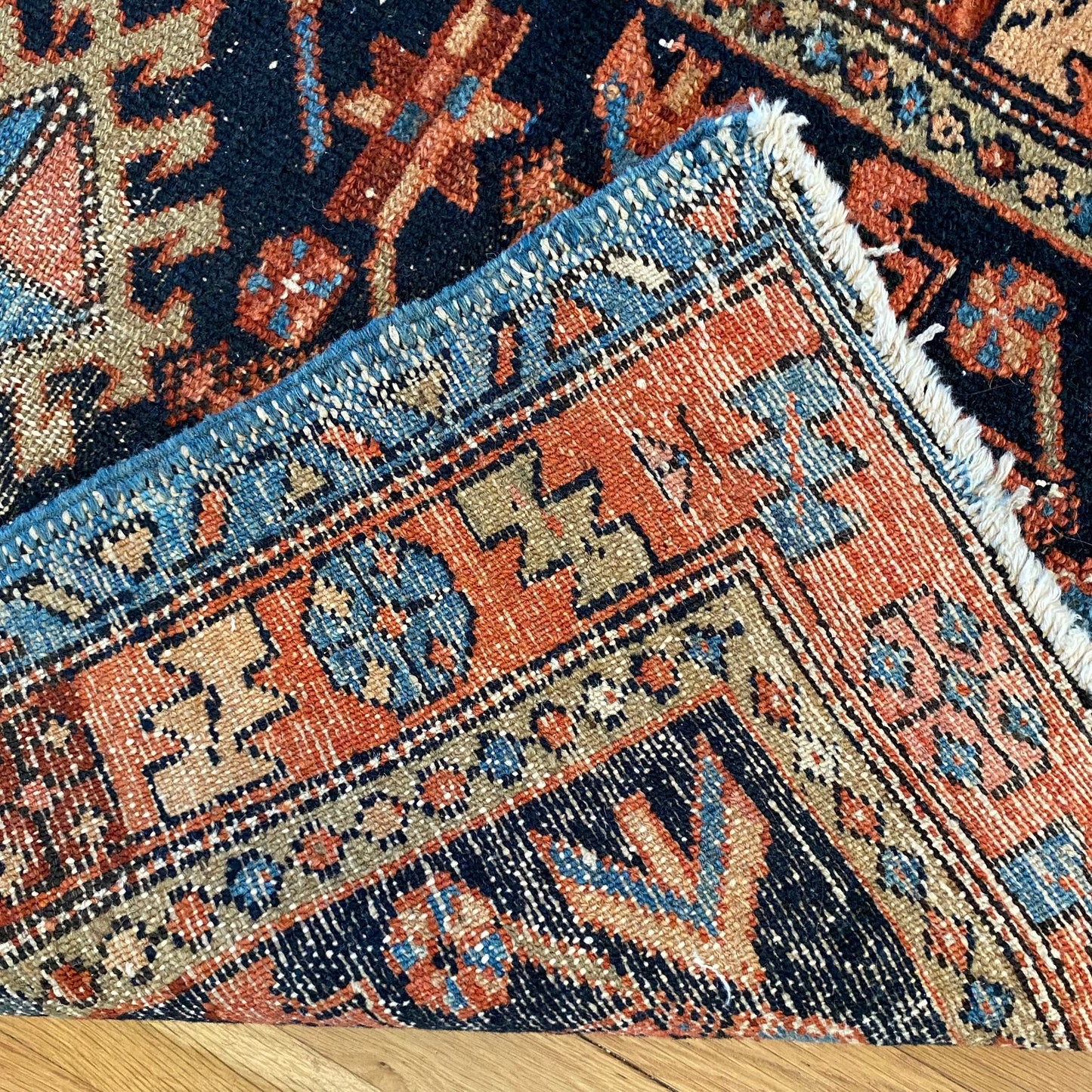 Vintage Rug, 3' x 4' 5 Blue