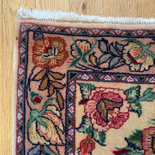 Vintage Rug, 2' 8 x 2' 2 Cream