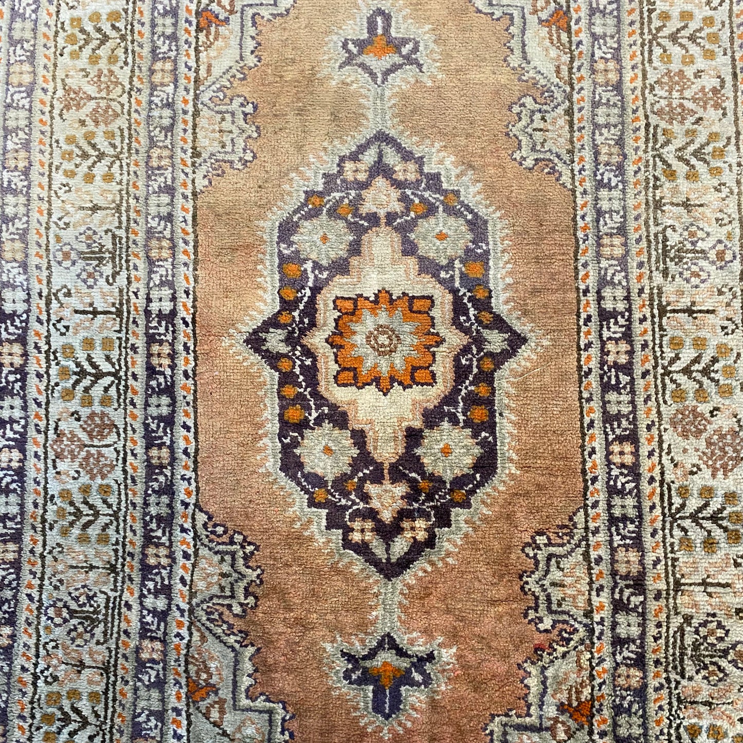 Vintage Rug, 2' x 3' 4 Tan