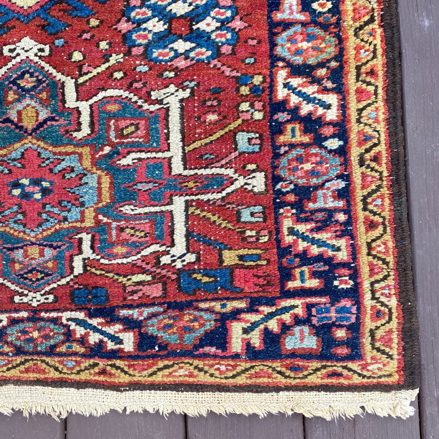 Vintage Rug, 3' x 4' 1 Red