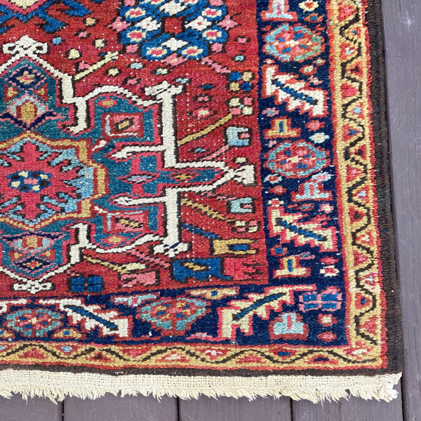 Vintage Rug, 3' x 4' 1 Red