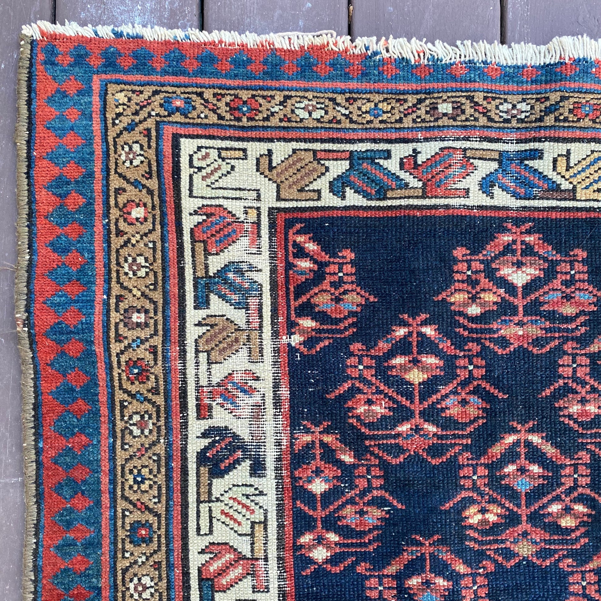 Vintage Rug, 3' 2 x 4' 11 Blue - Jessie's Oriental Rugs