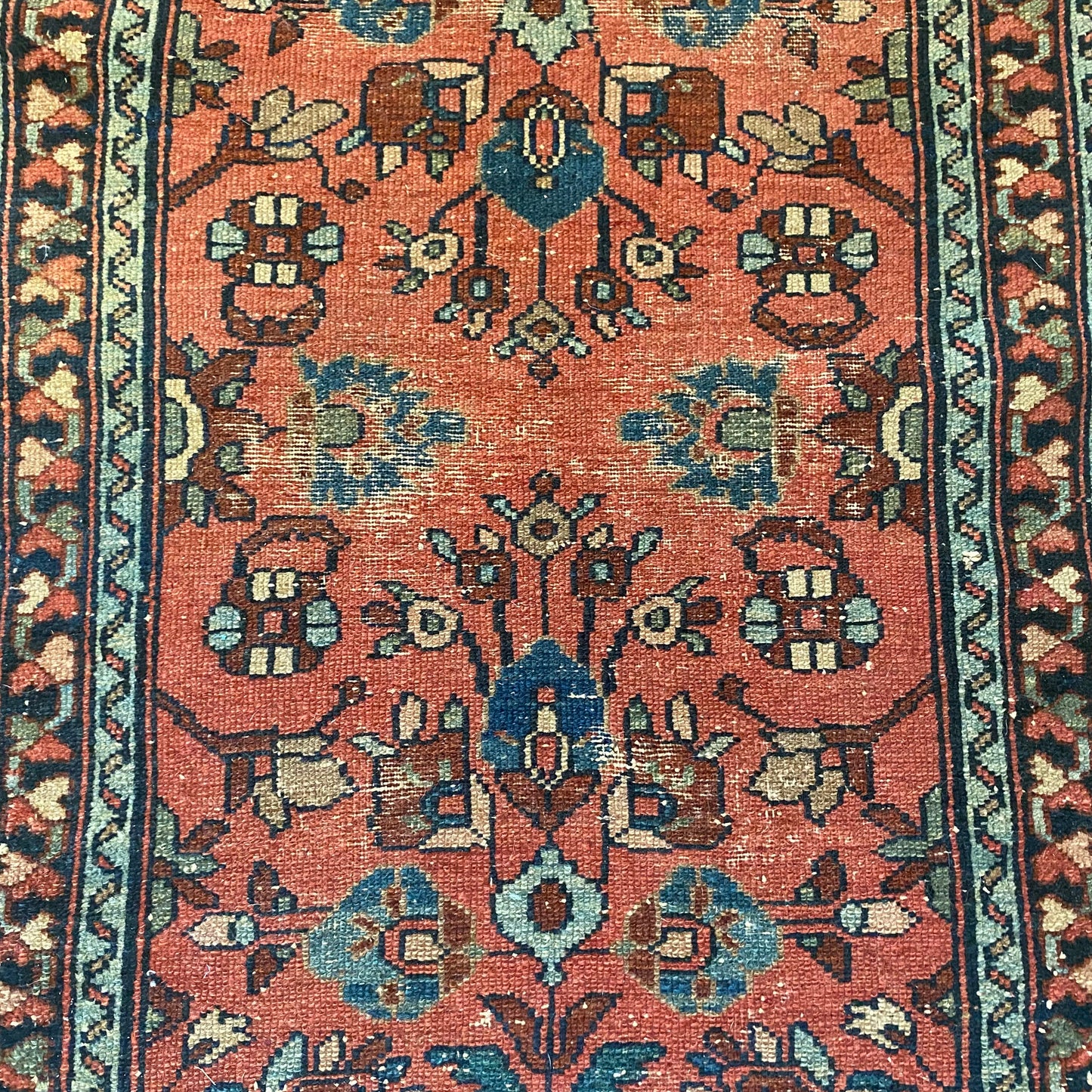 Vintage Rug, 2' 4 x 3' 10 Dark Coral