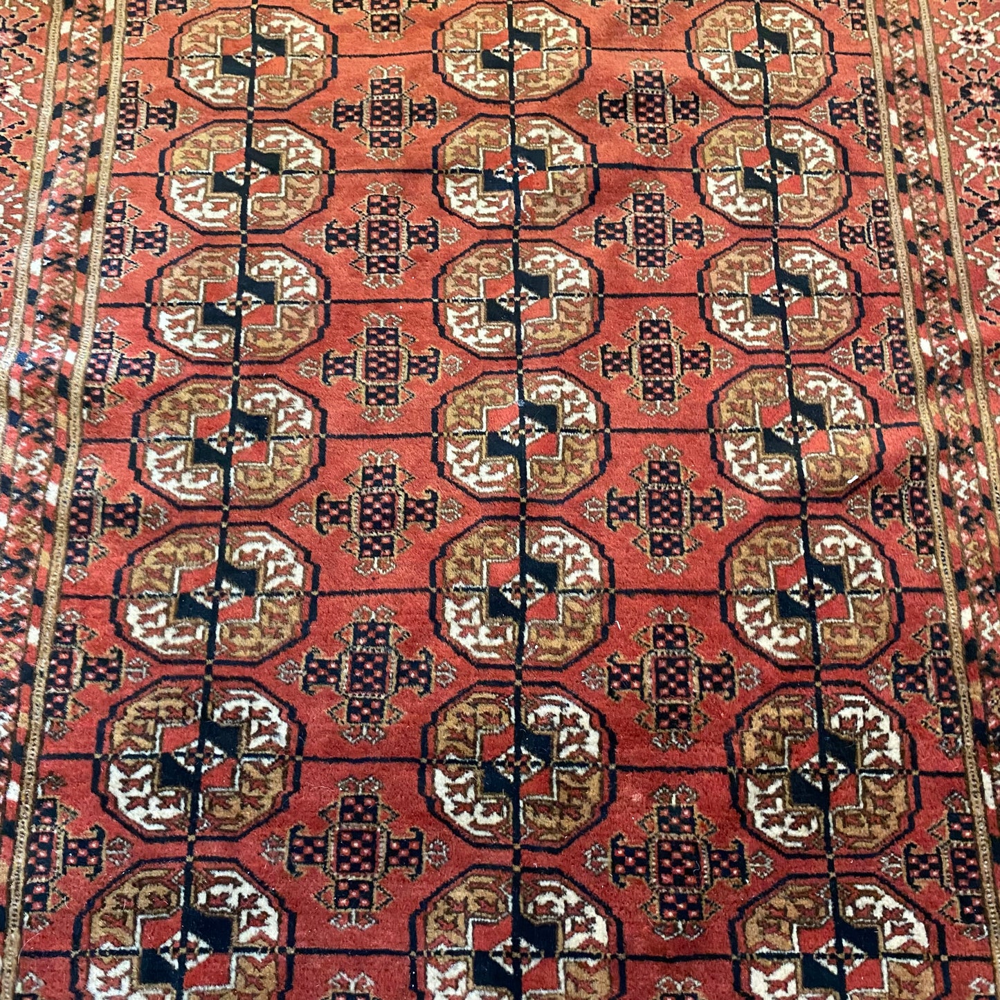 Turkmen Bokhara, 3' 11 x 5' 10 Vintage Red Brown