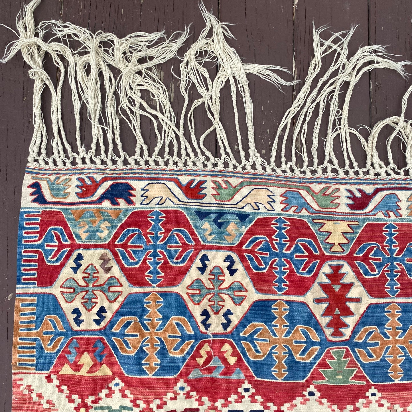 Vintage Rug, 3' 9 x 6' White