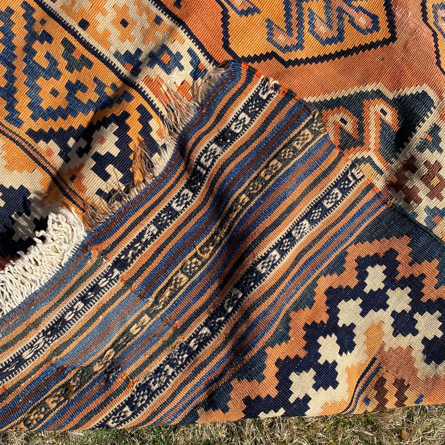 Vintage Rug, 5' 1 x 9' 10 Orange