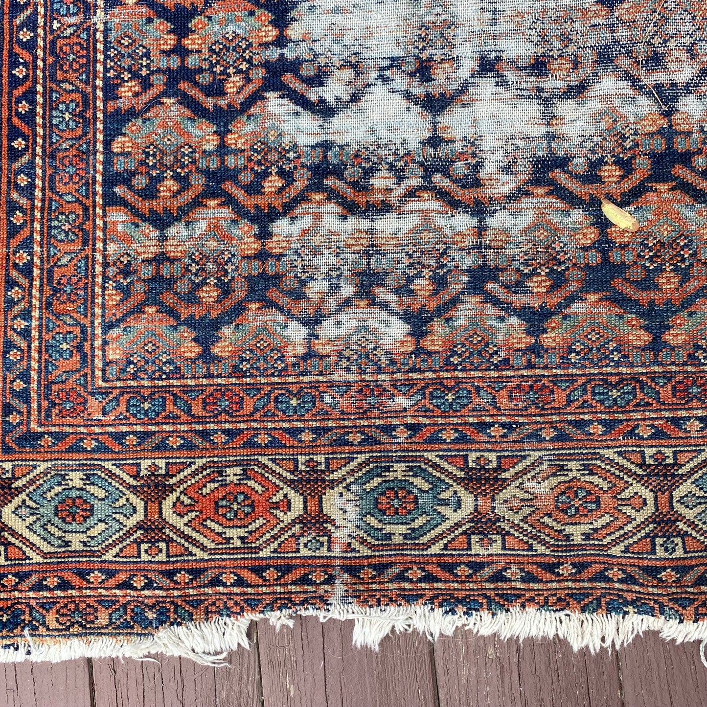 Vintage Rug, 4' 6 x 6' 4 Blue