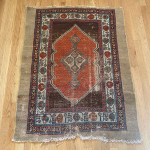 Vintage Rug,  2' 11 x 3' 9 Brown